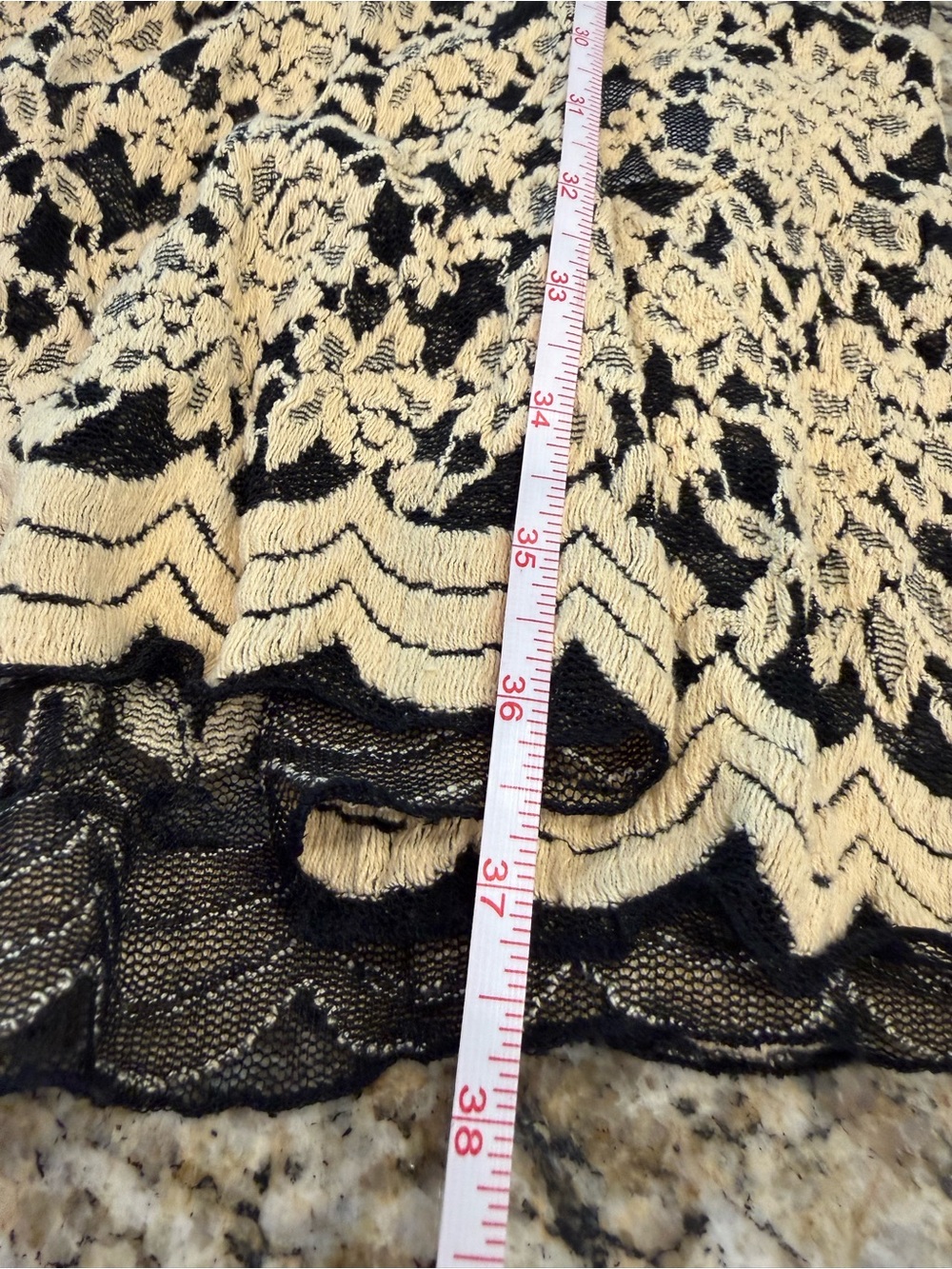a’reve floral lace midi dress cream black white tank dress lining SZ SM - Picture 10 of 16